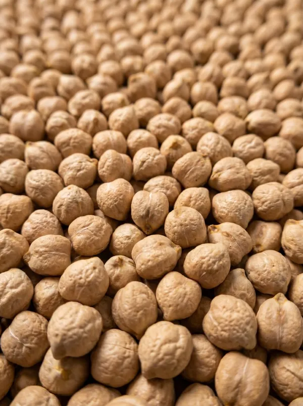 CHICKPEAS  - High-purity Kabuli chickpeas selected for hummus production, commercial canning, and food processing — sorted for uniform caliber and cookability. (SEEDVAL B2B Wholesale)